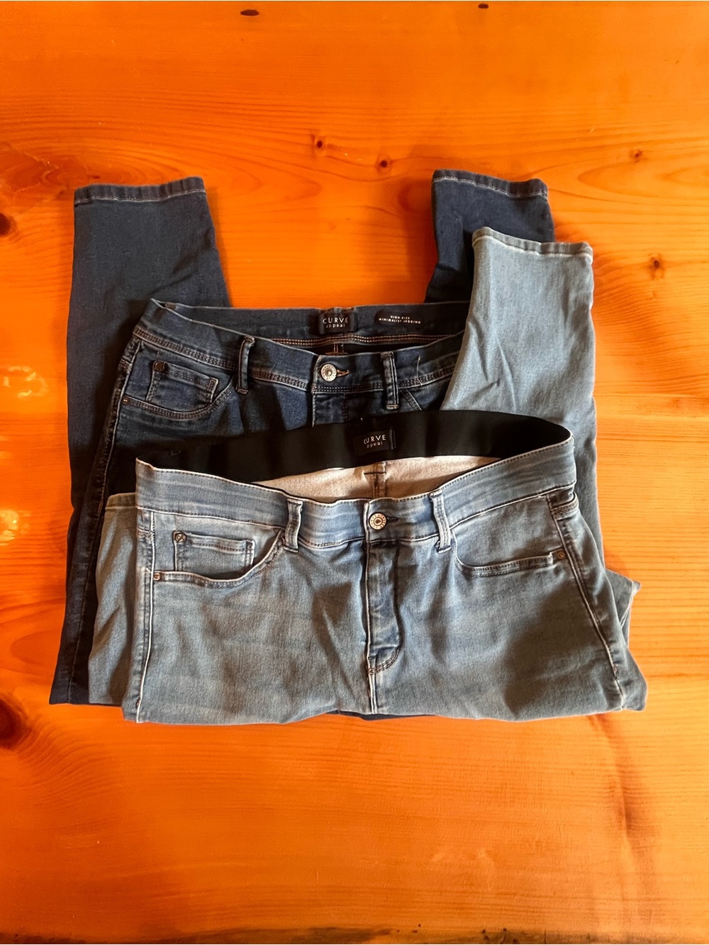 Curve Appeal Skinny Jeans Duo in Light Blue and Dark Blue